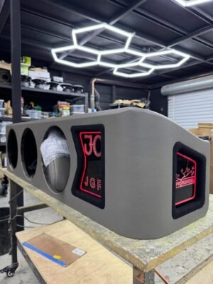 Custom Quad 8” Denali Truck Subwoofer Enclosure with RGB LED Grille Panel