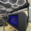Custom RAM Truck Under-Seat Subwoofer Enclosure with Illuminated LED Logo Panel