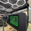 Custom RAM Truck Under-Seat Subwoofer Enclosure with Illuminated LED Logo Panel