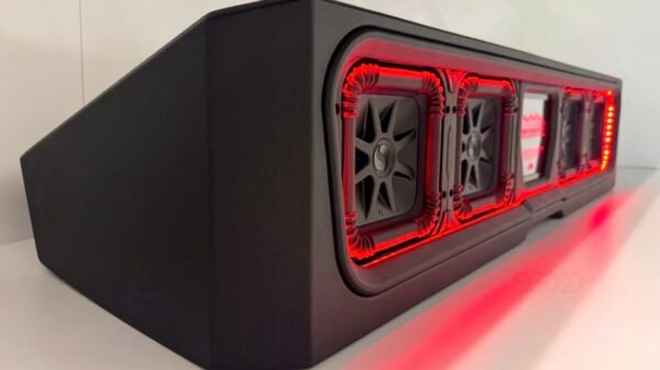 Custom Kicker Four L7S 8-inch Front-Firing Vented Sub Enclosure: 2019–2026 GMC & Chevy