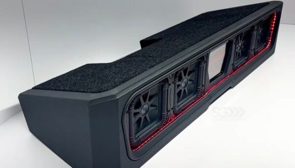 Custom Kicker Four L7S 8-inch Front-Firing Vented Sub Enclosure: 2019–2026 GMC & Chevy