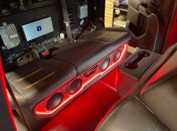 Custom JL Audio Four 8-inch Front-Firing Vented Sub Enclosure: 2019–2026 GMC & Chevy