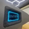 Custom Quad Truck Subwoofer Enclosure with Dual LED Acrylic Logo Panels