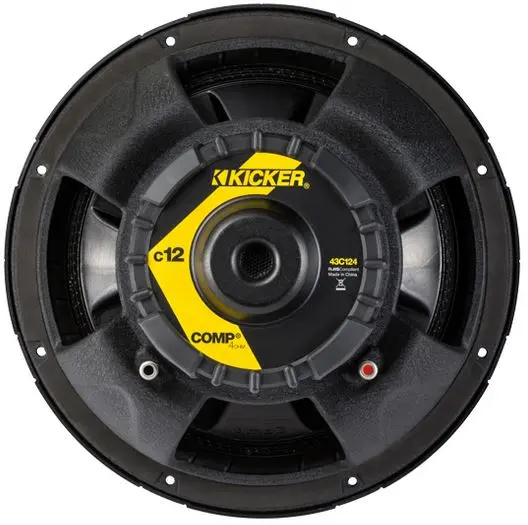 Kicker 43C124 12″ Comp C12 Series Sub 150W RMS 4 Ohm SVC Car Subwoofer