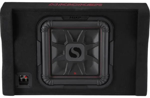 Kicker 49L7TDF122 Down Firing Loaded Enclosure 12″ Thin L7 2-Ohm Subwoofer 600W