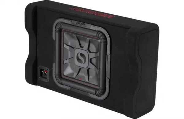 Kicker 49L7TDF122 Down Firing Loaded Enclosure 12″ Thin L7 2-Ohm Subwoofer 600W